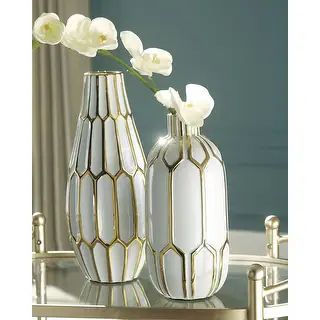Mohsen Vase - Gold - Vase-small: 6" W x 6" D x 12.5" H | Bed Bath & Beyond