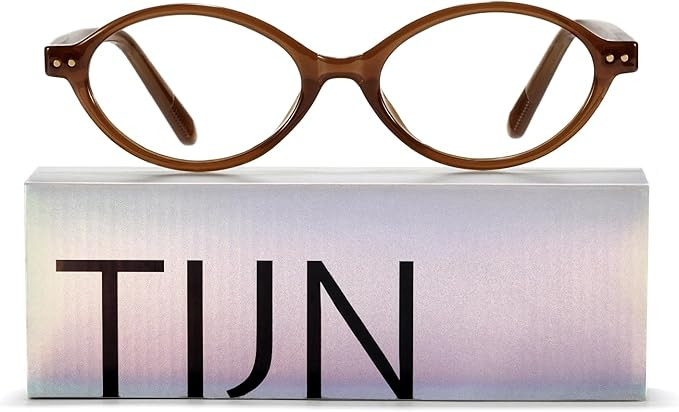 TIJN Olisa Blue Light Blocking Glasses for Women Men,Oval Glasses Frame Bluelight Glasses for Gam... | Amazon (US)