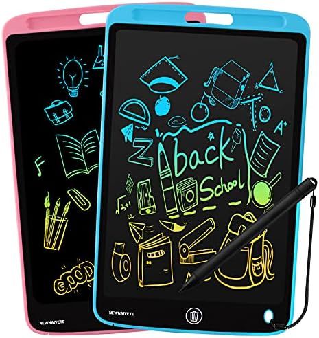 LCD Writing Tablet, 2 Pack 10 Inch Colorful Doodle Board Drawing Pad for Kids, Erasable Electronic P | Amazon (US)