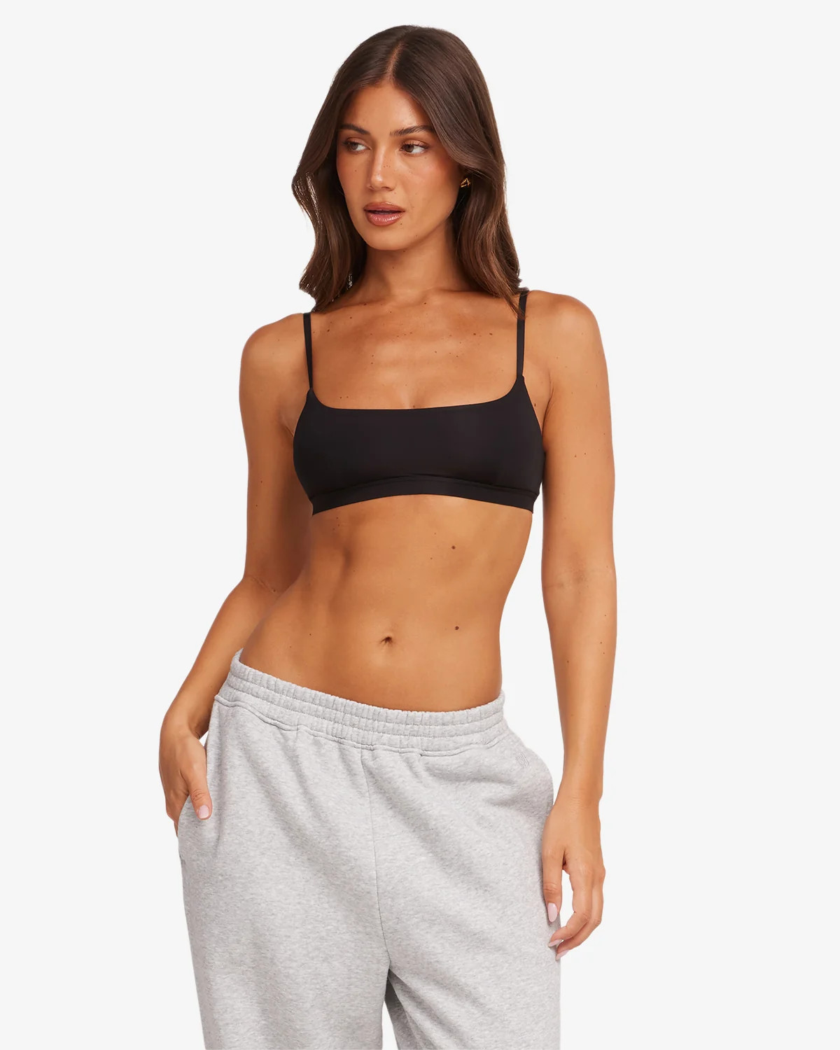 Scoop Neck Bralette | Black | Crop Shop Boutique US