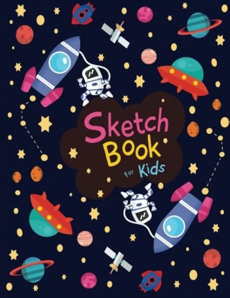 Cat Sketchbook for Kids ages 4-8 Blank Paper for Drawing.