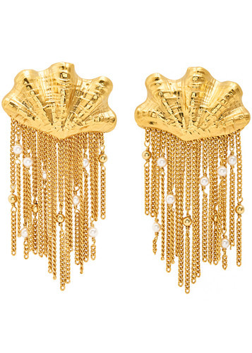 The Chloé Shells fringed drop earrings | Harvey Nichols