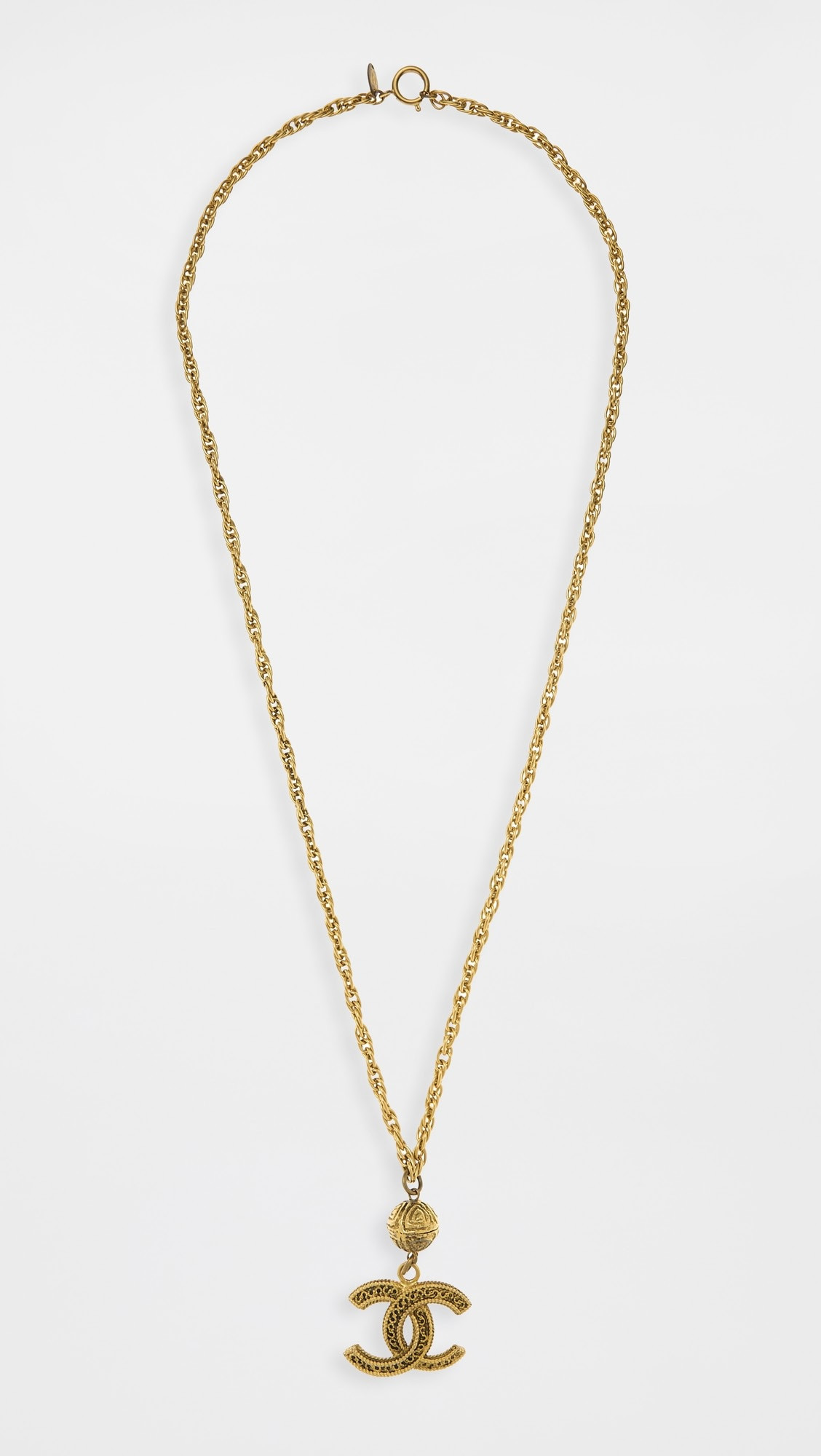 Chanel Gold Pendant Necklace | Shopbop