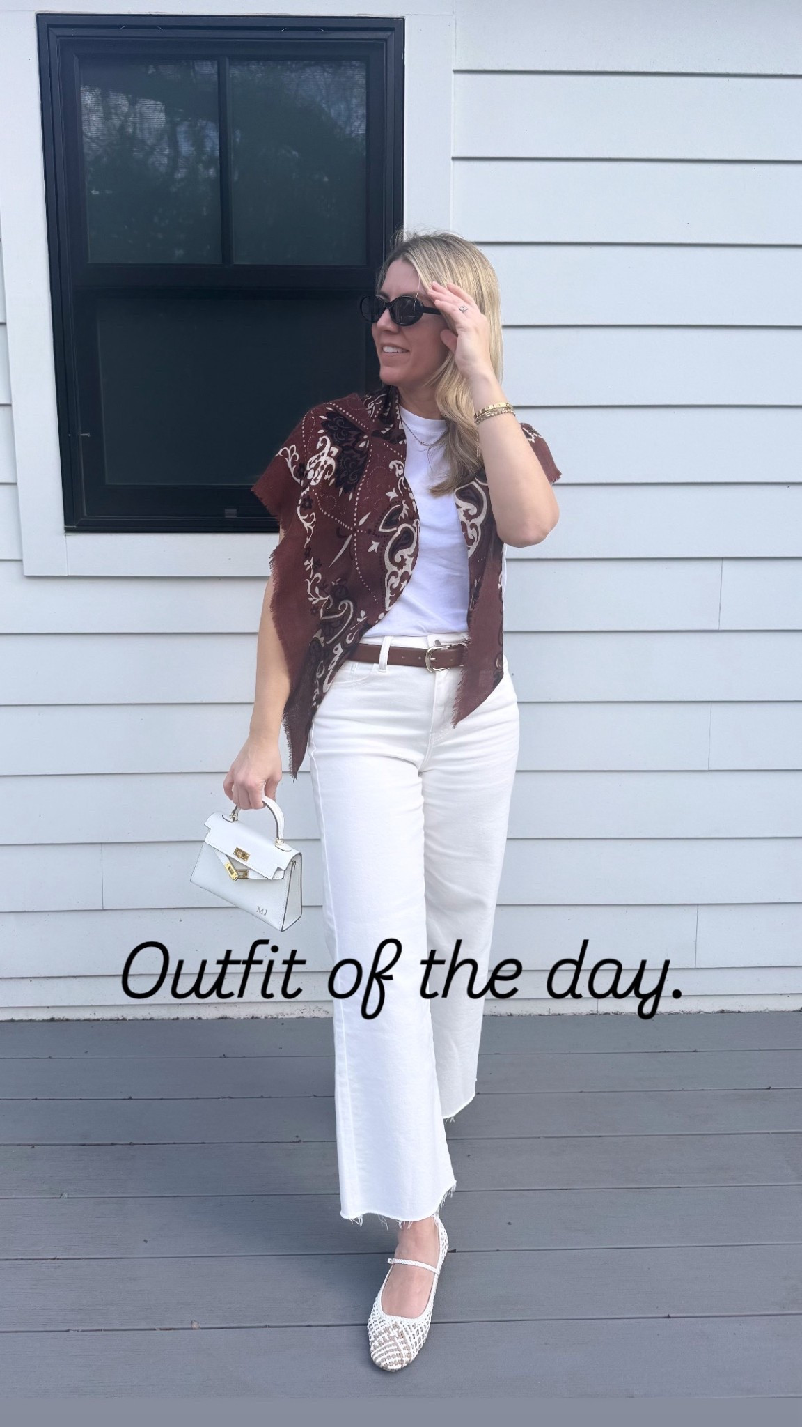 A simple white tee and your go to denim paired with the print of the season! 

#LTKOver40 #LTKootd #LTKSeasonal