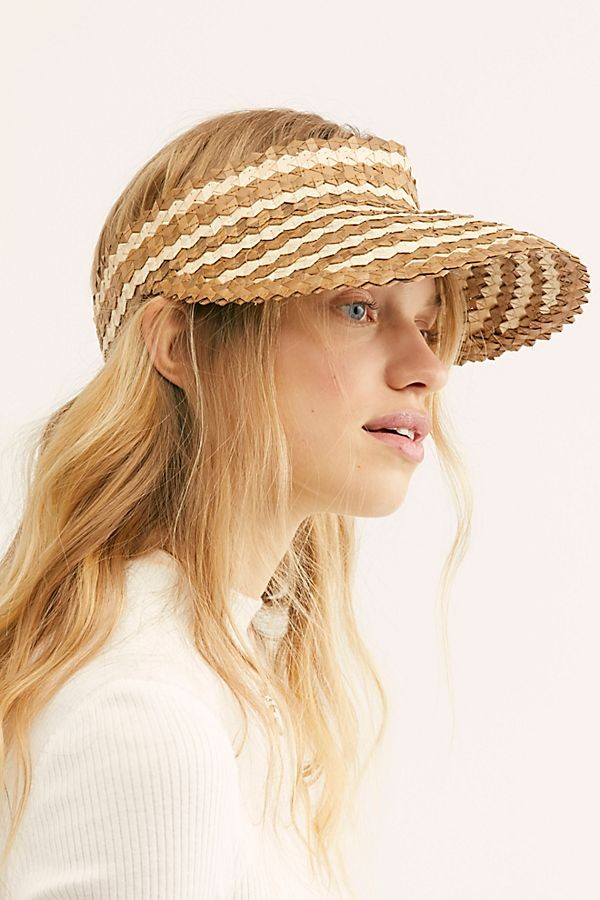 Island Hopper Two Tone Straw Visor | Free People (Global - UK&FR Excluded)