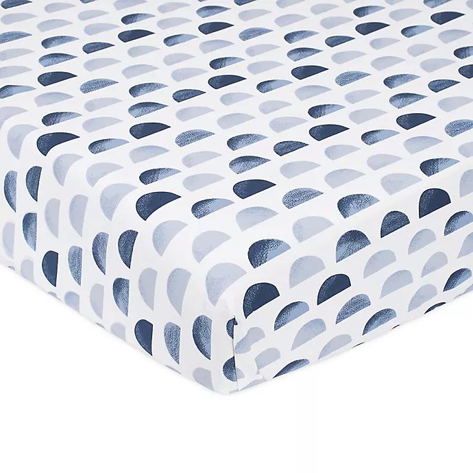 just born® Dream Ombre Moon Fitted Crib Sheet in Blue | buybuy BABY