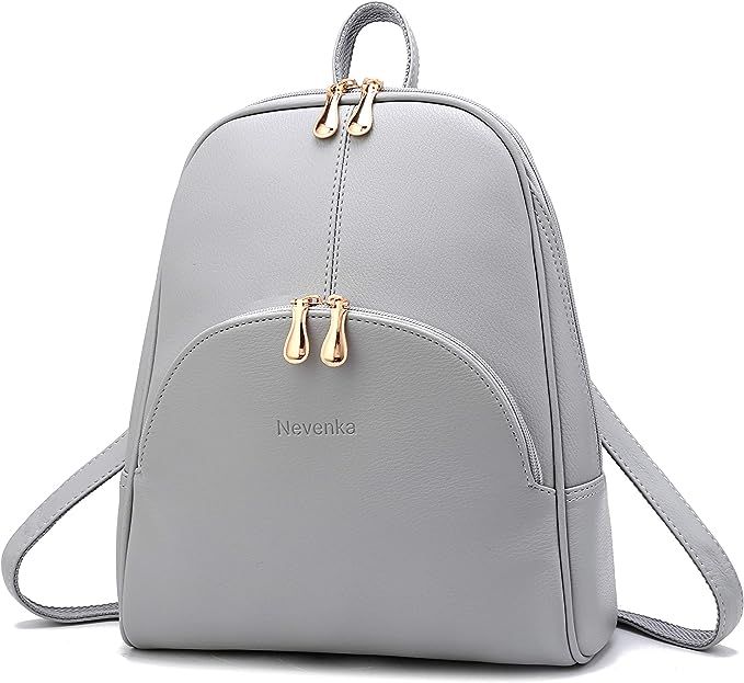 Nevenka Brand Women Bags Backpack Purse PU Leather Zipper Bags Casual Backpacks Shoulder Bags | Amazon (US)