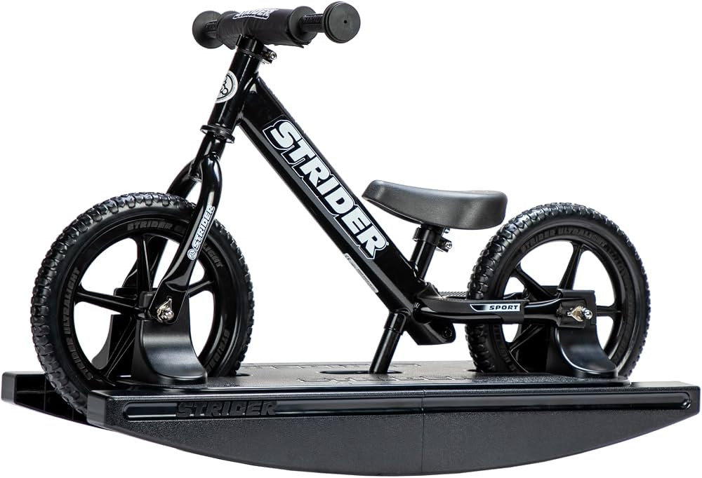 Strider 12” Sport Bike + Rocking Base - Helps Teach Baby How to Ride a Balance Bicycle - for Ki... | Amazon (US)