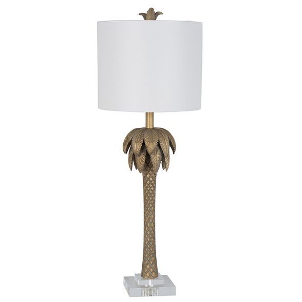Palm Tree Buffet Lamp Antique Gold (Includes LED Light Bulb) - Opalhouse™ | Target