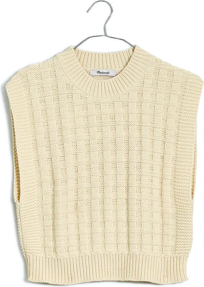 Checkered Stitch Wedge Sweater Vest | Nordstrom