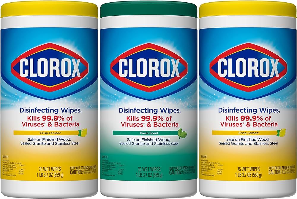 Clorox Disinfecting Wipes, Bleach Free Cleaning Wipes, Multi-surface Wipes, Fresh Scent & Crisp L... | Amazon (US)