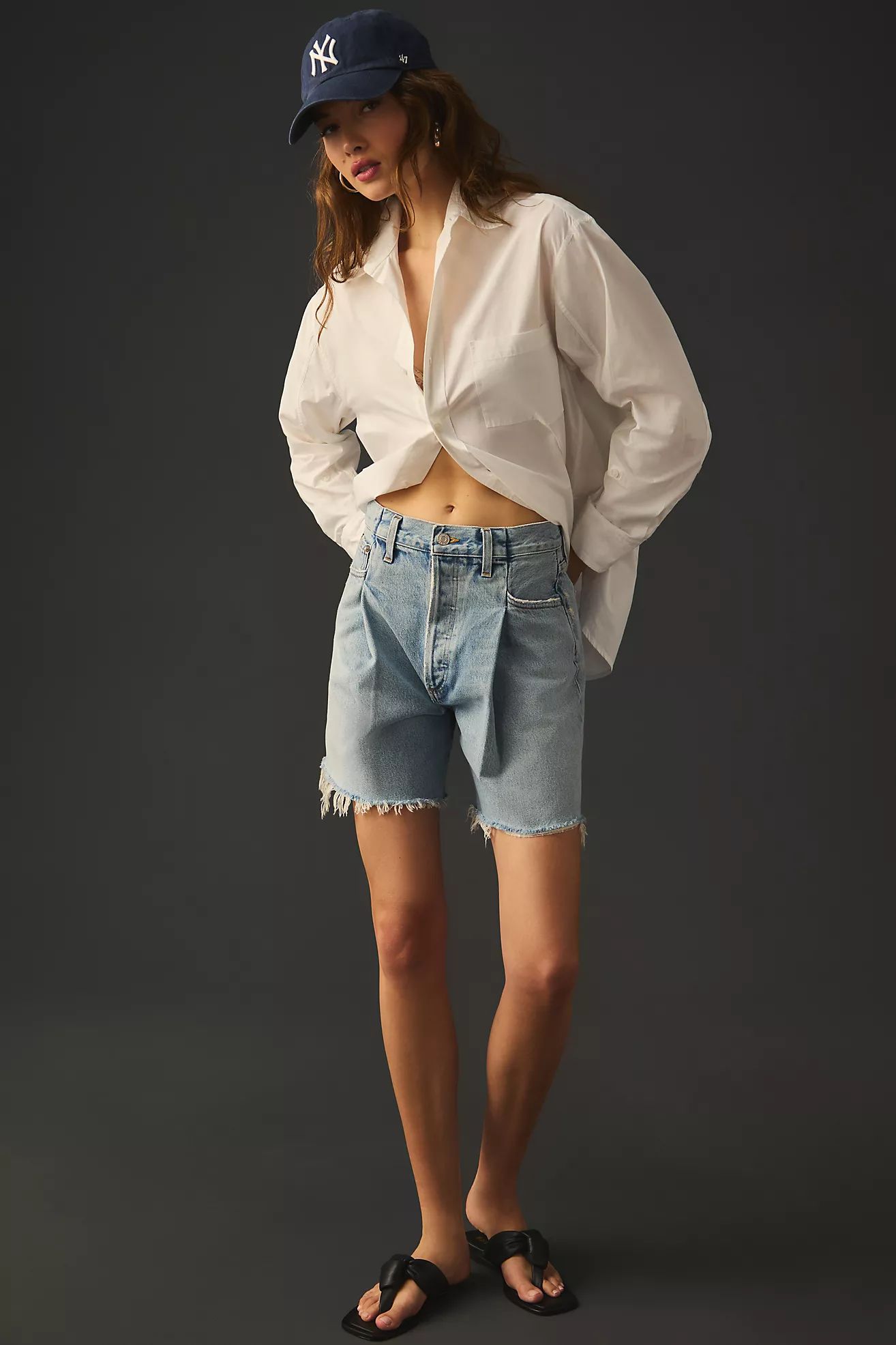 AGOLDE Pleated Shorts | Anthropologie (US)