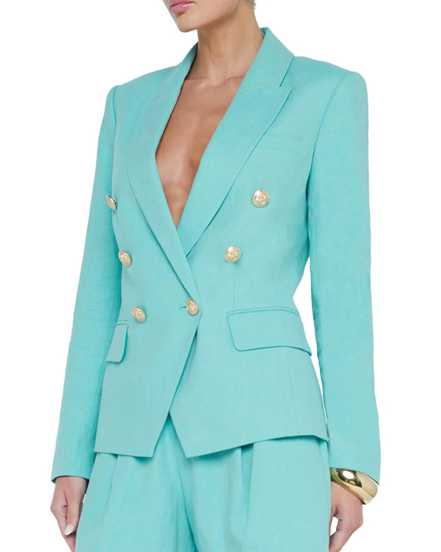 L'AGENCE Kenzie Linen-Blend Blazer | Shop Simon