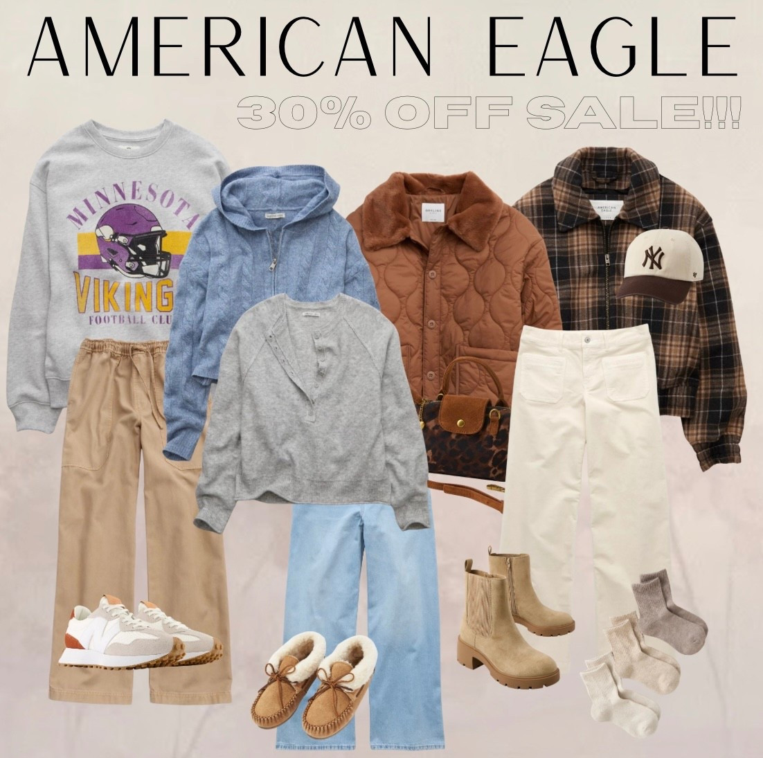 🍂 Cozy layers, classic neutrals & the comfiest styles—all 30% OFF at American Eagle right now! From fall outfits you’ll live in, to everyday style staples, to cozy weekend looks—these AE finds are our current crush.
✨ Tap to shop our favorites and grab your faves before the sale ends! #LTKFallSale #AmericanEagle #ShelbyMaeInteriors #FallStyle #CozyOutfits #EverydayStyle


#LTKFallSale #LTKStyleTip #LTKSeasonal