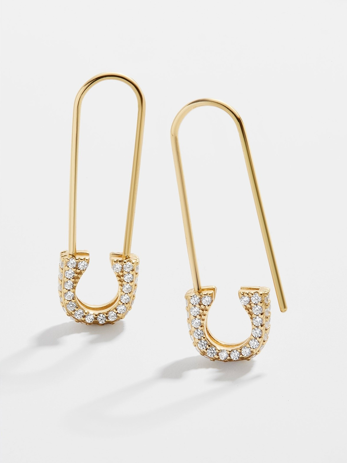 Pavé Spillo 18K Gold Earrings | BaubleBar (US)