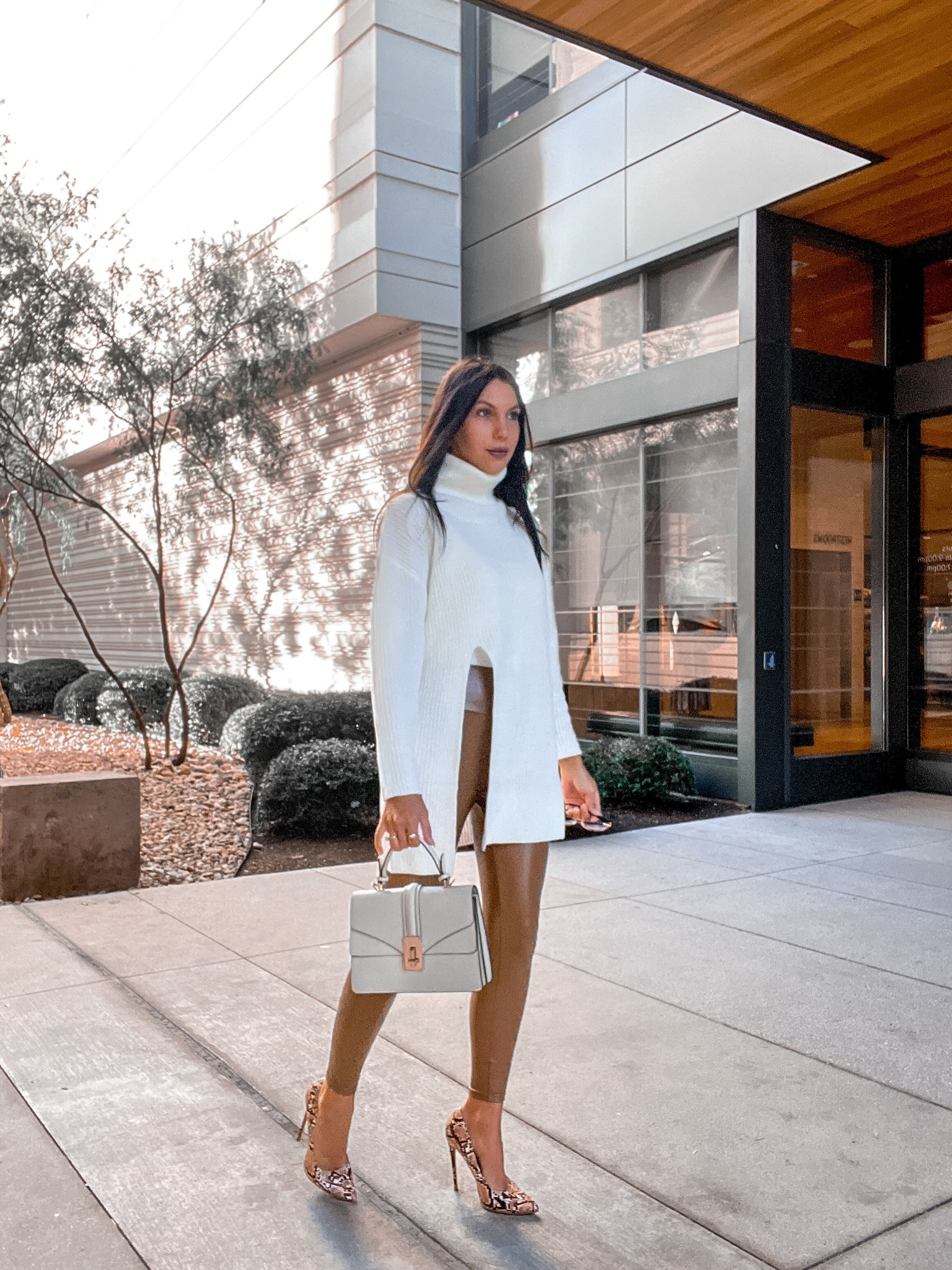 Easy fall outfit idea with oversized sweater and faux leather leggings. Everything is from Amazon Fashion. 

#LTKfindsunder50 #LTKSeasonal #LTKstyletip