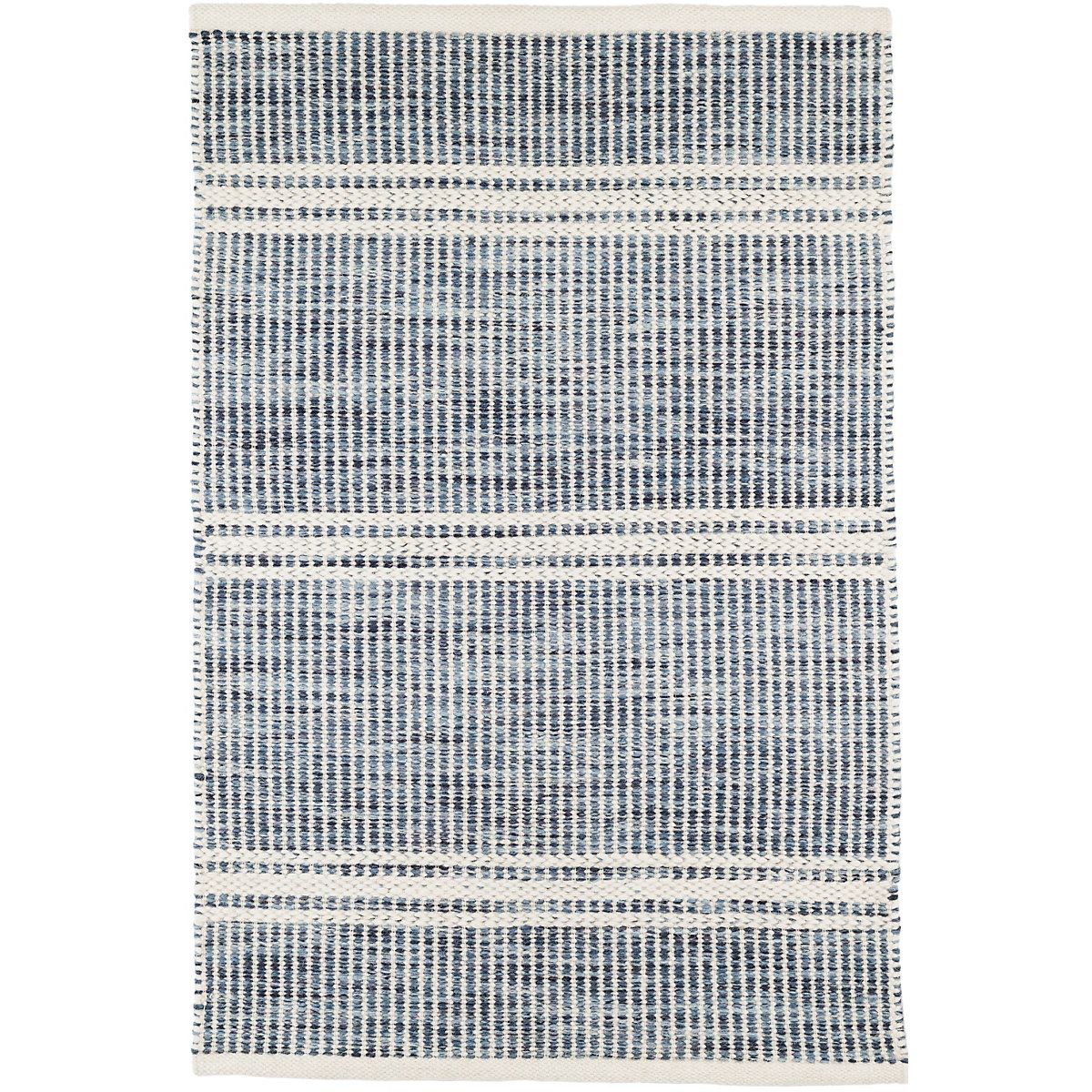 Malta Blue Woven Wool Rug | Annie Selke