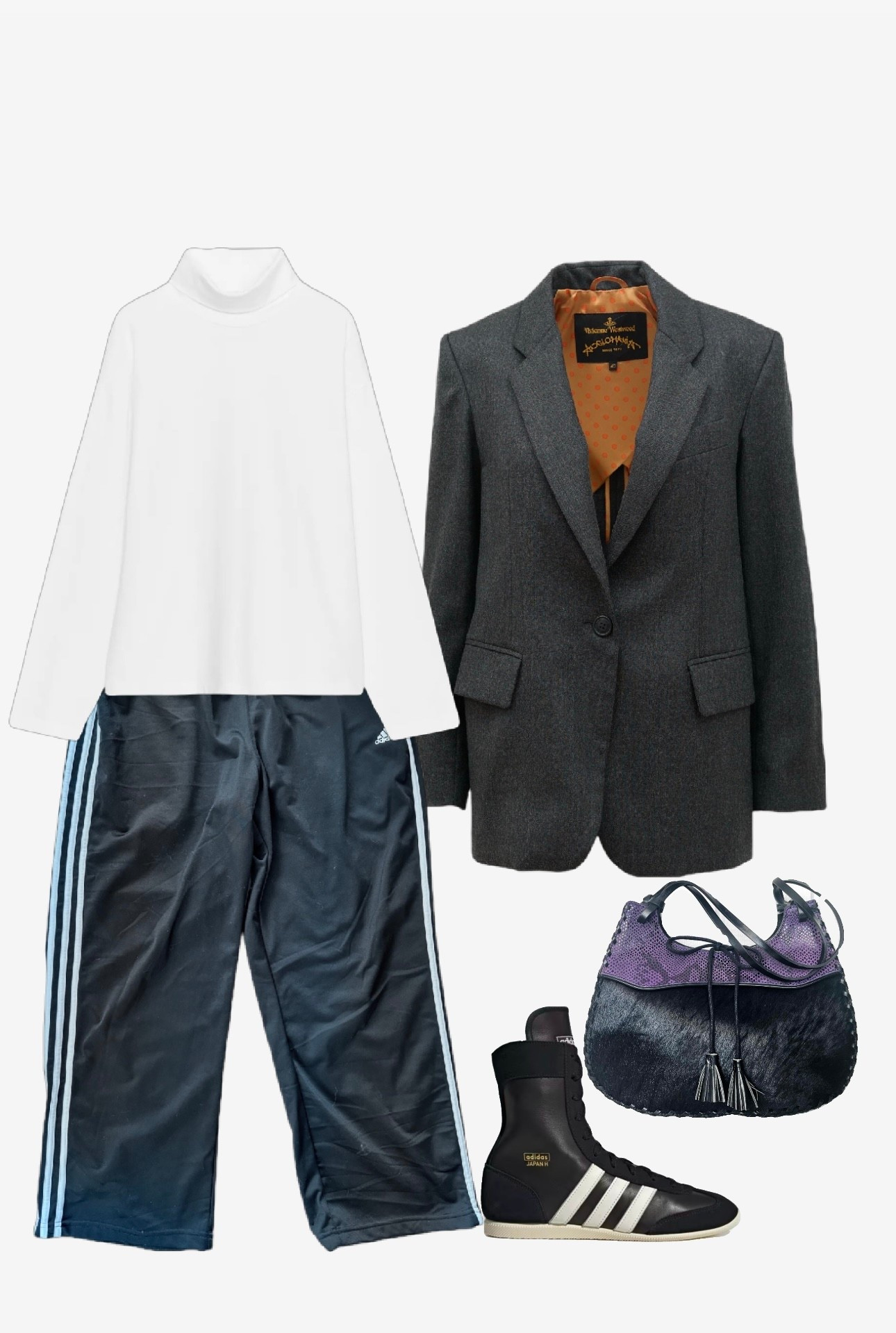 I’m consistently one day behind lately. Anyway, from yesterday again. 

Track pants, blazer, and bag are secondhand/vintage.

#LTKootd #LTKOver40