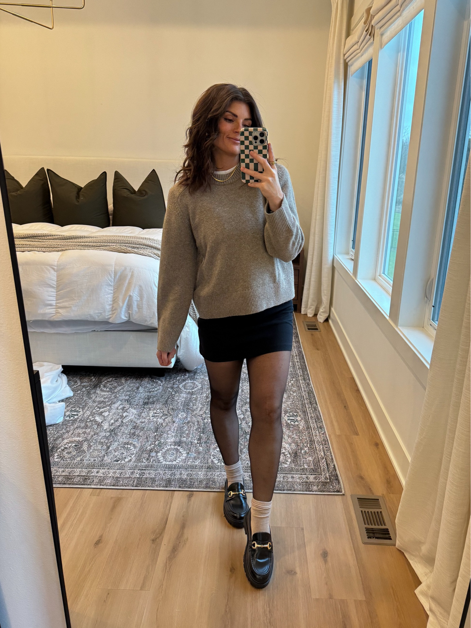 Chunky loafer outfit! Skirt outfit, slouchy sock outfit, fall date night outfit, Abercrombie

#LTKStyleTip #LTKFindsUnder100 #LTKFindsUnder50