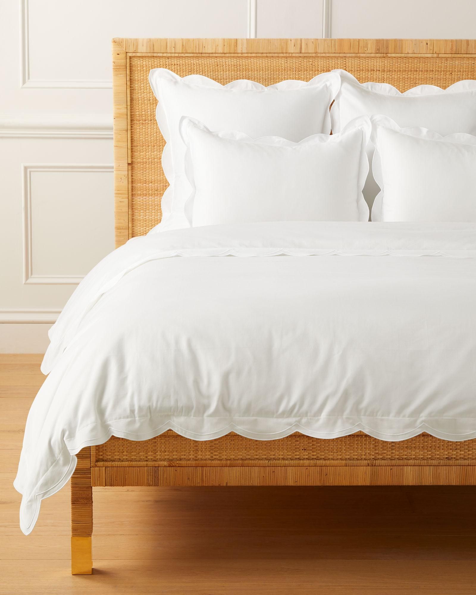Scallop Sateen Duvet Cover | Serena and Lily