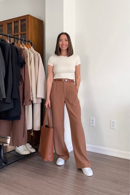 Smart casual workwear 

• Abercrombie trousers are on sale for 20% off - color in picture is the old shade of brown, new one is a bit lighter 

#LTKsalealert #LTKunder100 #LTKworkwear