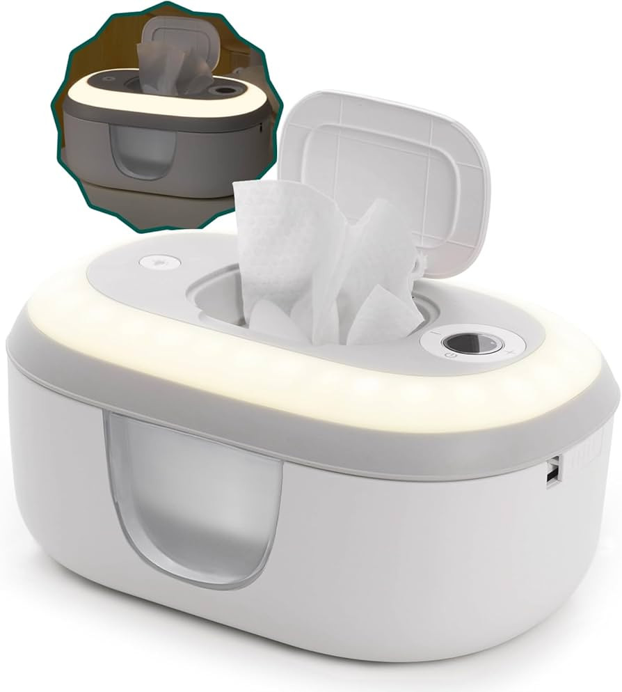 Babelio Baby Wipe Warmer and Wet Wipes Dispenser | Large Capacity Wipes Warmer for Babies with Ni... | Amazon (US)
