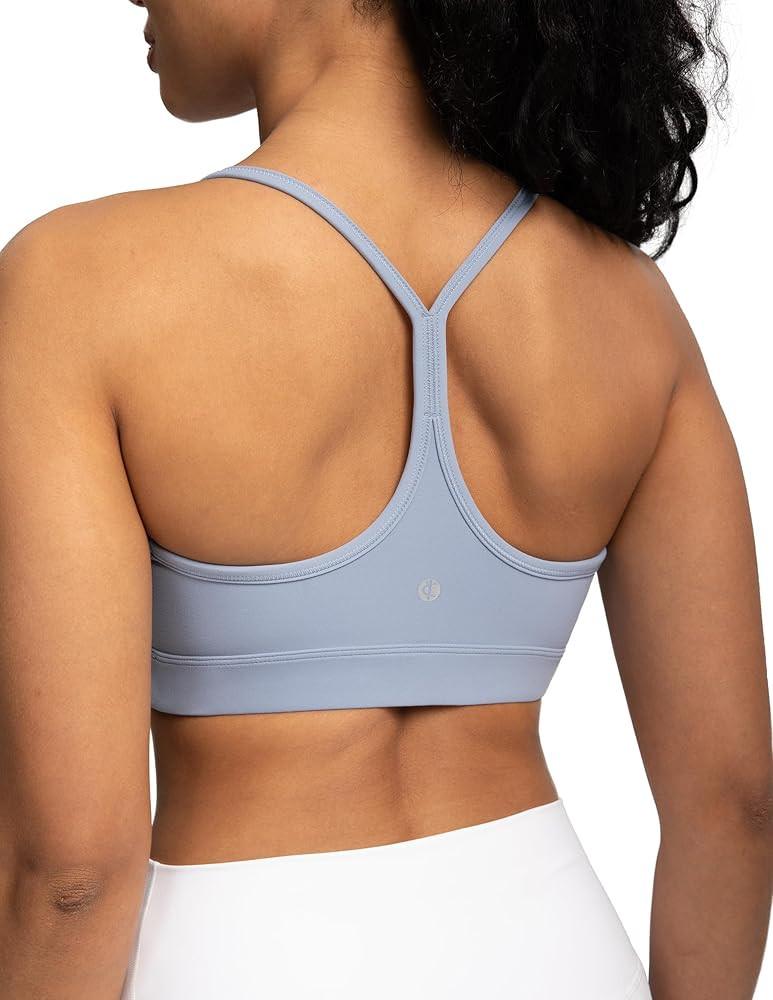 Colorfulkoala Women's Dreamlux Y Back Sports Bra Low Impact Padded Workout Top with Built in Bra ... | Amazon (US)