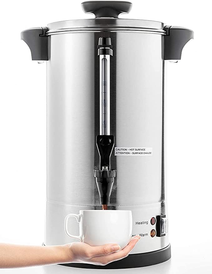 SYBO 2022 UPGRADE SR-CP-50B Commercial Grade Stainless Steel Percolate Coffee Maker Hot Water Urn... | Amazon (US)