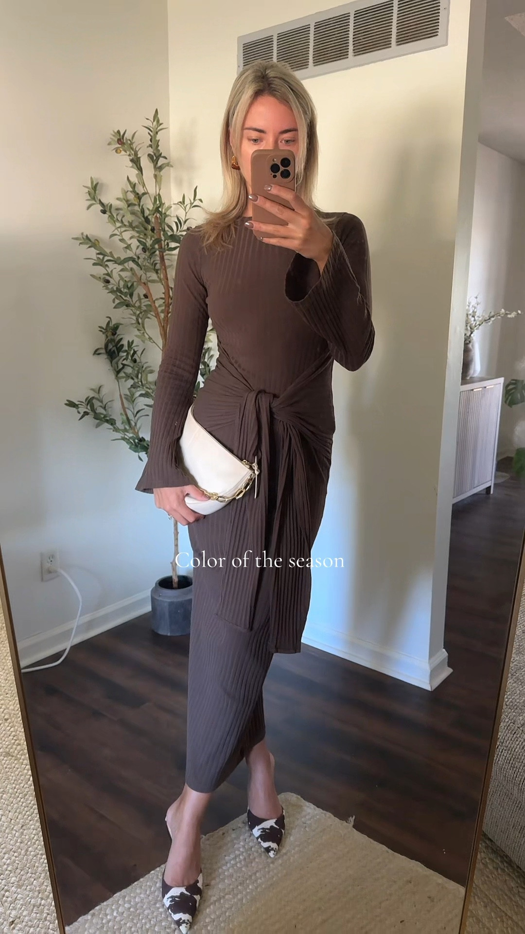 Fall ootd, simple fall fit, brown dress, cow print, dress style, fall fashion 

#LTKFindsUnder100 #LTKStyleTip #LTKFindsUnder50