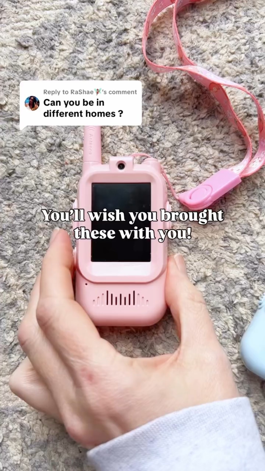 Comment “shop” and I’ll send you all the details! 

When you’re at a campsite, beach, or big rental house…
You’ll wish you had these.
It’s one of those things you don’t think about until you need it. Would you bring Video Walkie talkies?

#TravelMom #FamilyTrip #MomTips #VacationEssentials #njmom