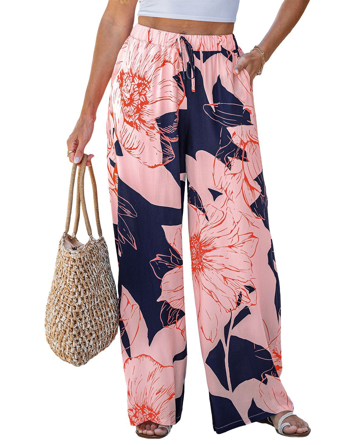 Cupshe Women's Simple Days Floral Pants - Pink | Macy's