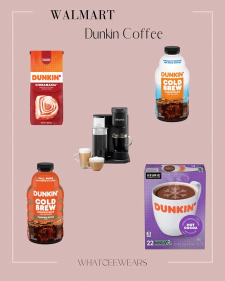 Dunkin coffee must haves from Walmart 
Things for the home
Keurig 
Coffee drinks

#LTKfamily #LTKhome #LTKunder50