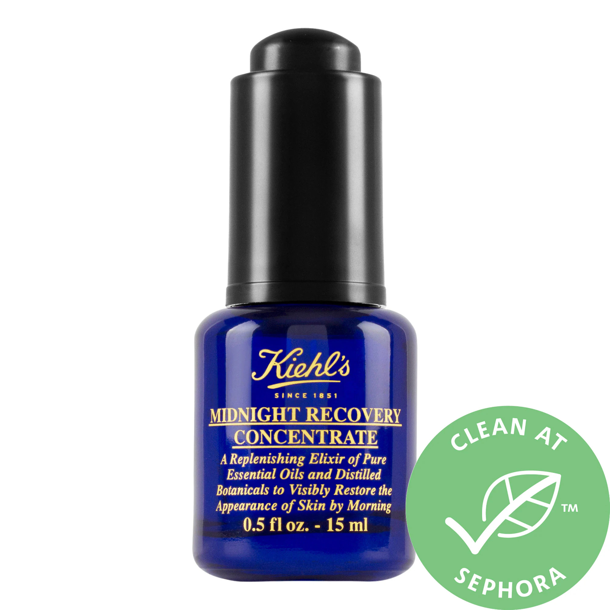Kiehl's Since 1851 Midnight Recovery Concentrate Moisturizing Face Oil 0.5 oz/ 15 mL | Sephora (US)