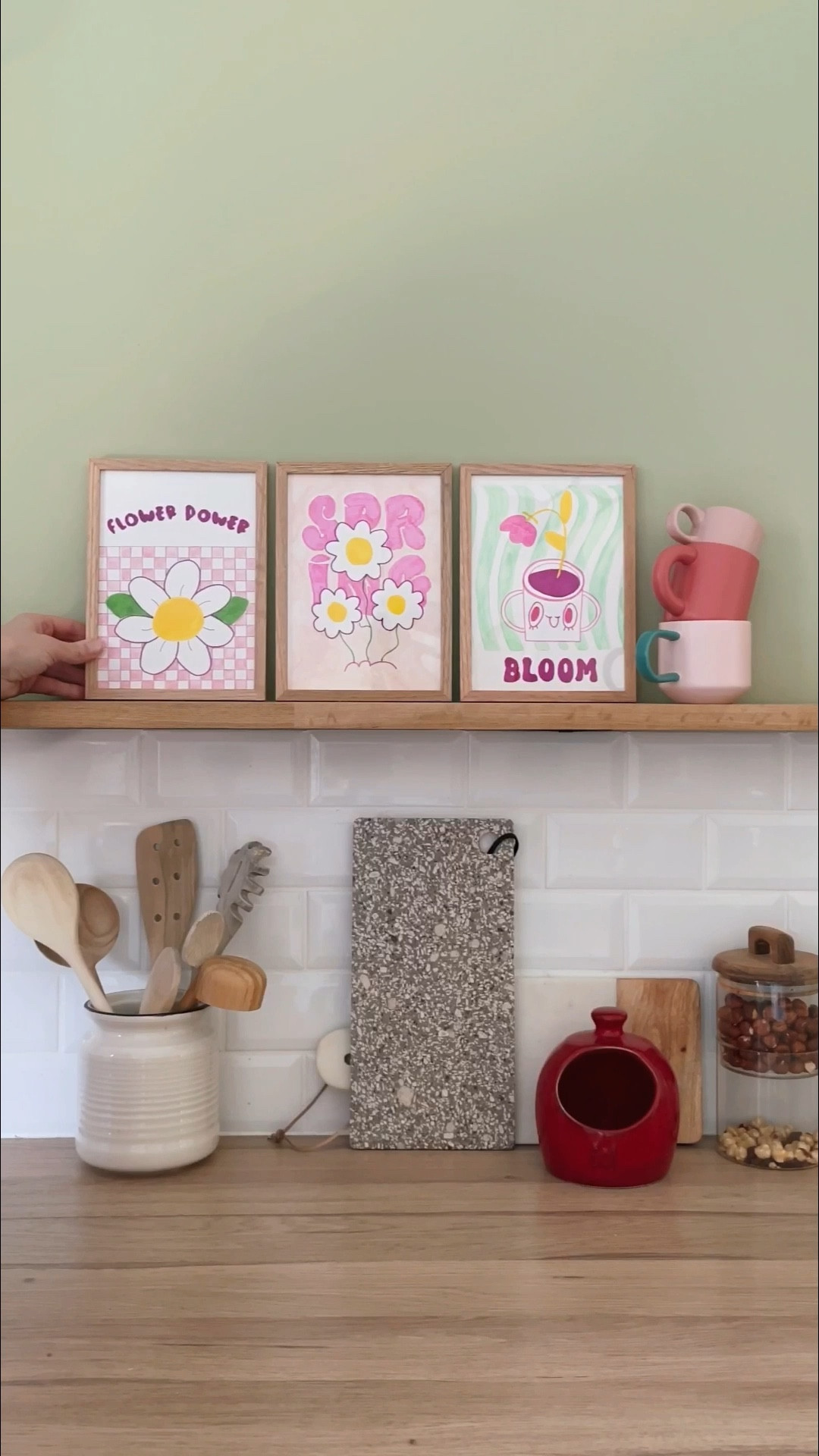 Illustration aux feutres et marqueurs et crayons aquarelles Stabilo Arty triptyque affiches pour cuisine.  

#LTKhome #LTKeurope #LTKfrance