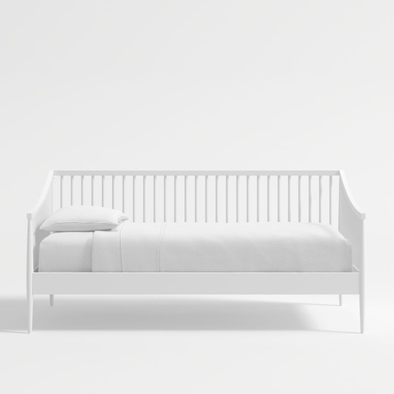 Hampshire Spindle White Wood Kids Daybed Frame + Reviews | Crate & Kids | Crate & Barrel