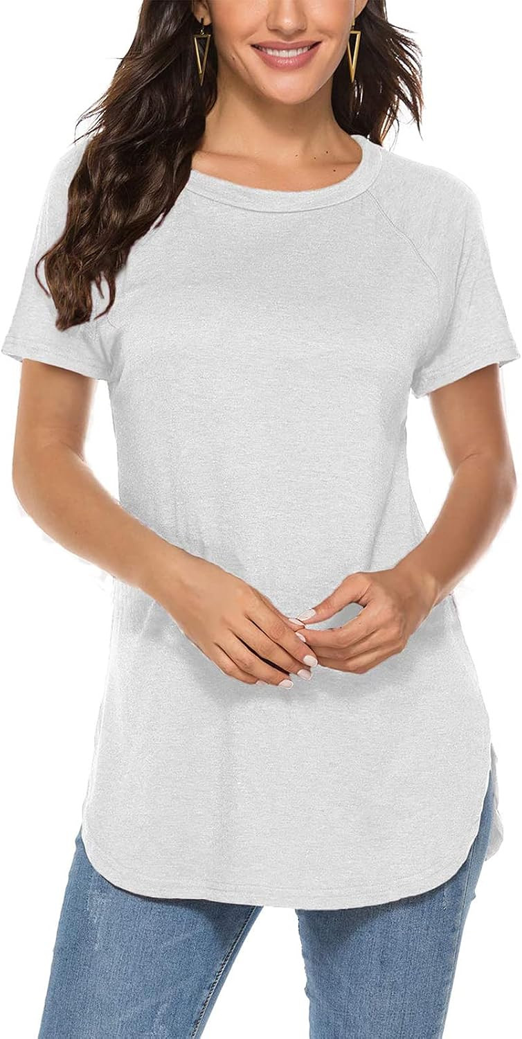 Newchoice Women's Casual Batwing Long Sleeve T Shirt Basic Loose Tunic Tops | Amazon (US)