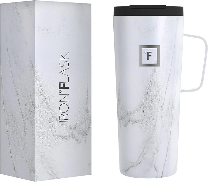 IRON °FLASK Grip Coffee Mug 2.0 - 24 Oz, Leak Proof, Vacuum Insulated Stainless Steel Bottle, Do... | Amazon (US)
