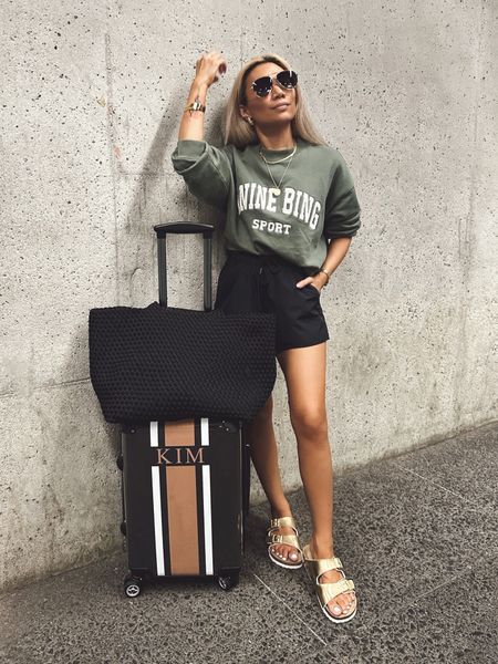 Truly perfect comfy airport outfit. Wearing an xs on sweater, xxs on shorts. 

#LTKtravel #LTKstyletip #LTKFind