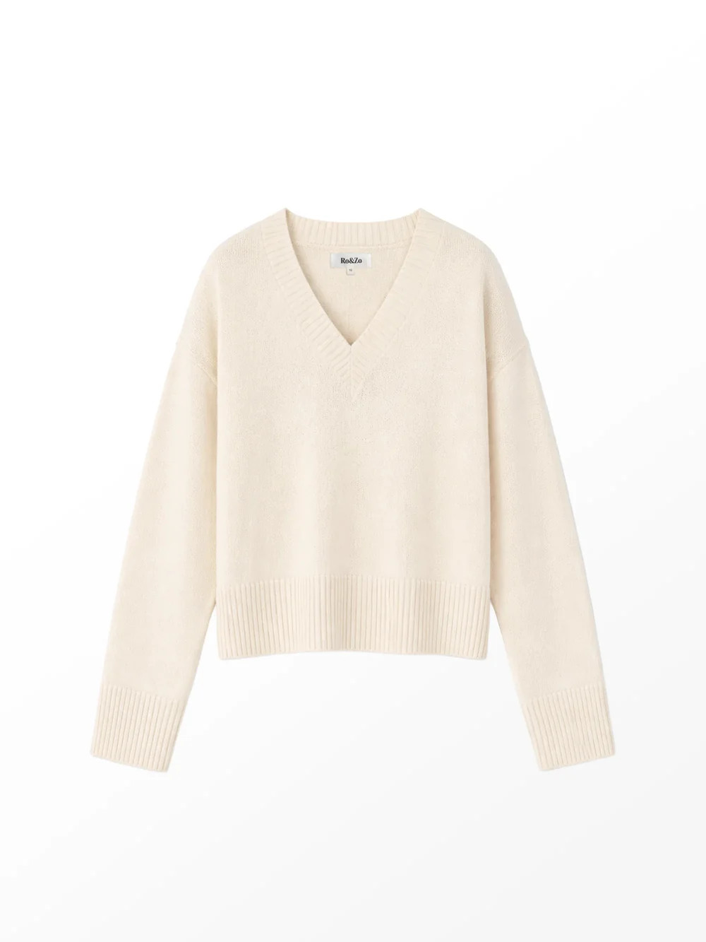 Natural Cotton and Hemp Blend V-Neck Jumper | Ro&Zo