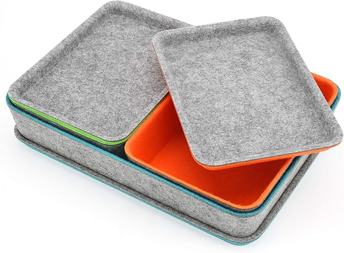 Lidded drawer organizer bins home office work desktop storage box with lid for junk makeup statio... | Amazon (US)