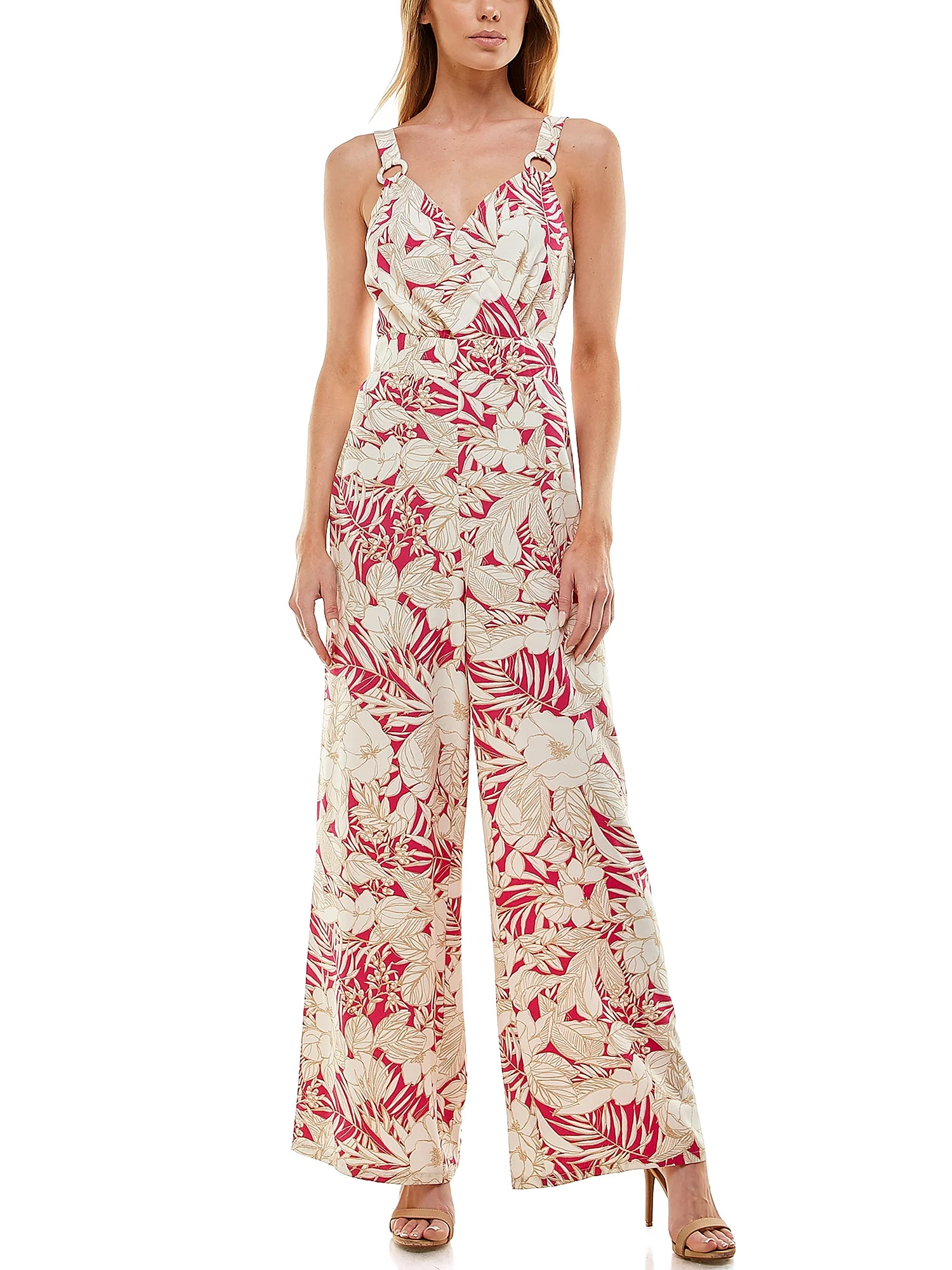 June & Hudson Women's Juniors Full Length Strap Jumpsuit | Walmart (US)