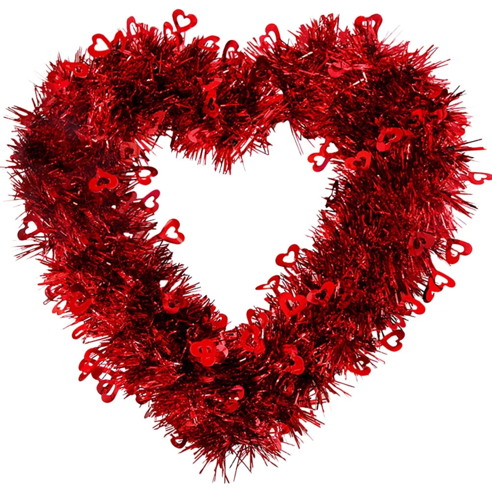 Valentine's Day Wreath Decorative Front Door Wreath Heart Shaped Wreath for Valentine's Day | Walmart (US)