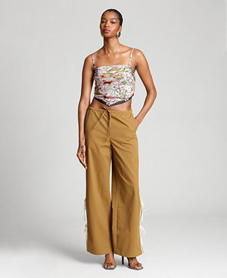 Women's Square Neck Scarf Top | Macy's
