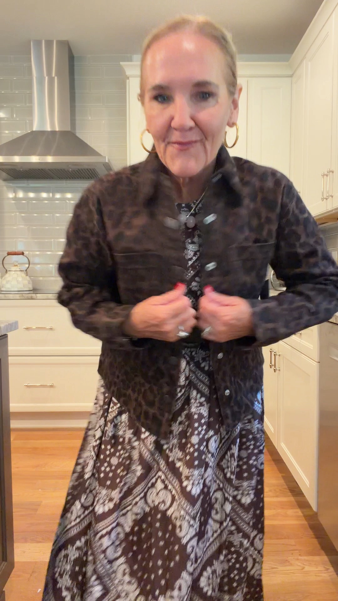 Leopard print jacket size medium 
Dress size medium it’s a bit of a drop waist so I belted it. 15% off the dress and the Avera website with code. NANETTE15
Only good on one order

Fashion tips style tips, bandanna, print dress, leopard, print jacket, Walmart, jacket, affordable fashion

#LTKOver40 #LTKootd #LTKWorkwear