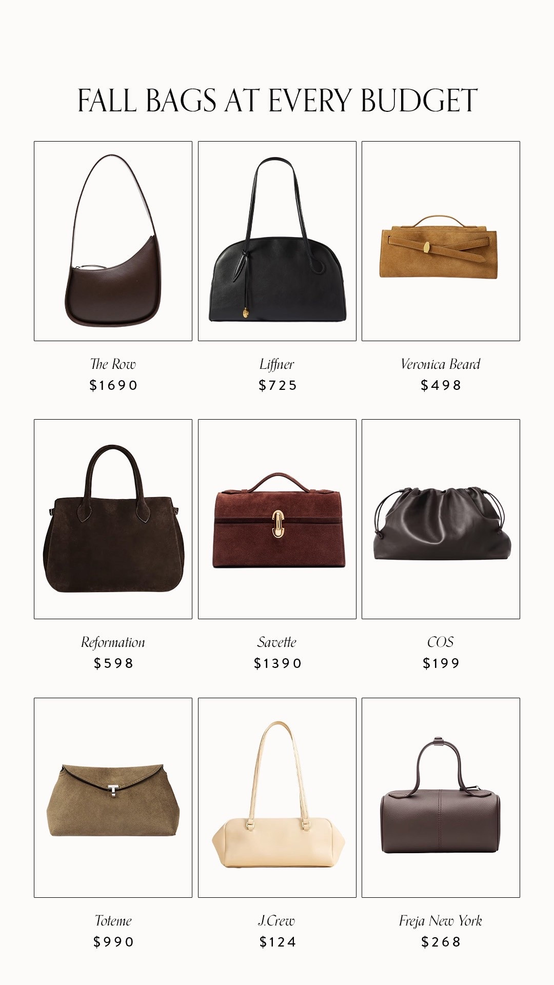 Fall Bags at Every Budget

#LTKItBag #LTKSeasonal
