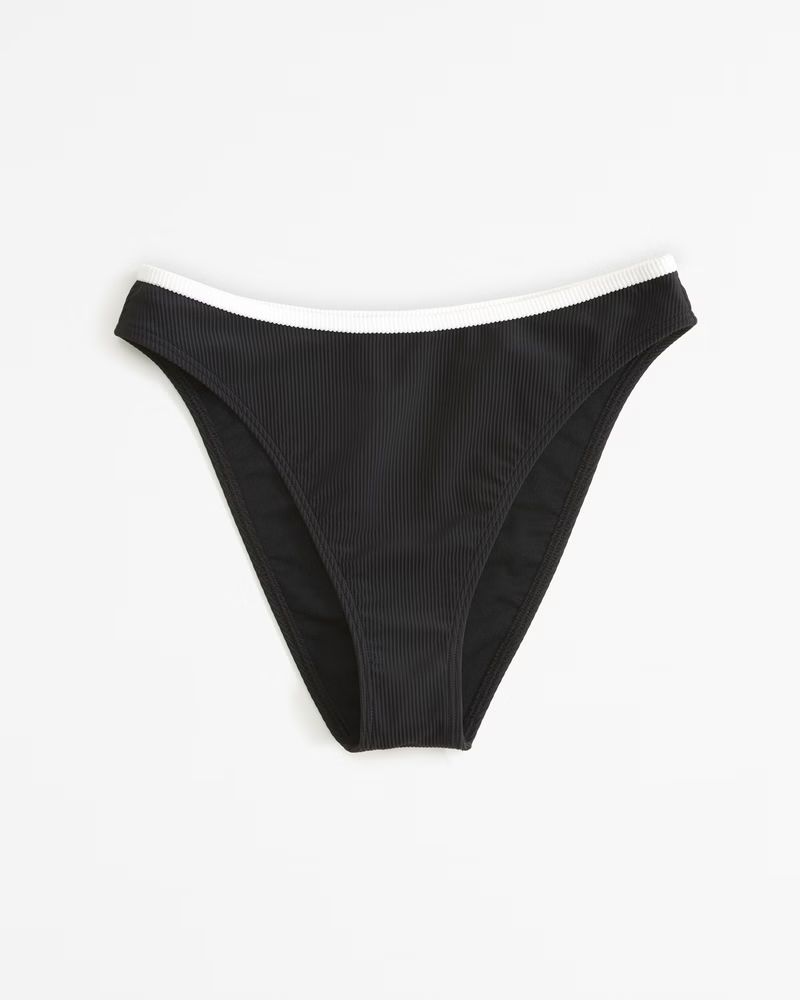 Women's Mid-Rise High-Leg Moderate Bottom | Women's Swimwear | Abercrombie.com | Abercrombie & Fitch (US)