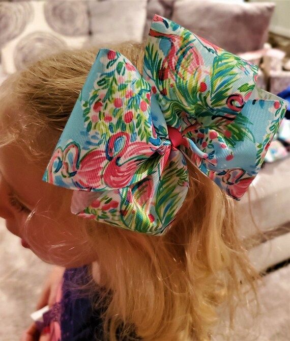 Lilly inspired hair bows. Lilly P. Girls bows. Large bows. Southern Bows. Preppy Bows. | Etsy (US)