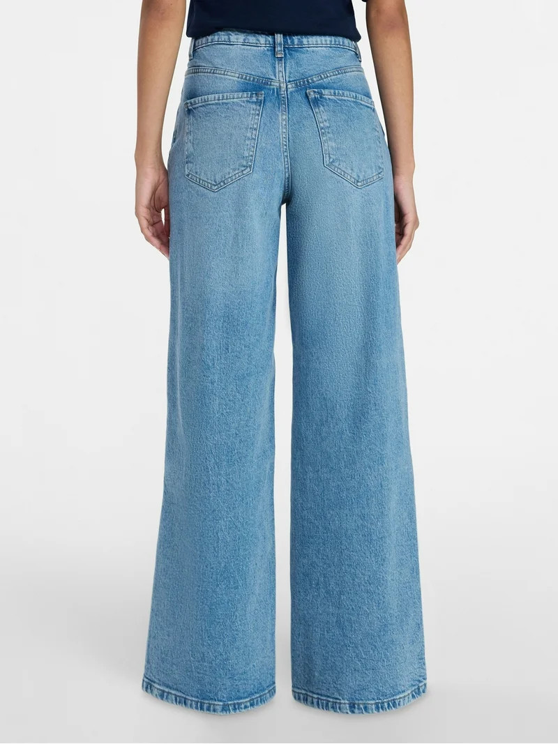 Time and Tru Women's Wide Leg Jeans, 31" Inseam, Sizes 0-20 | Walmart (US)