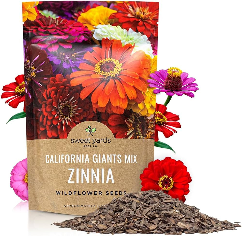 Bulk Zinnia Seeds - California Giants Mix - Bulk 1/4 Pound Bag Over 12,000 Flower Seeds - Mixed C... | Amazon (US)