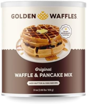 Golden Waffles - Waffle and Pancake Mix, Flour, Original, 33-Ounce Can | Amazon (US)
